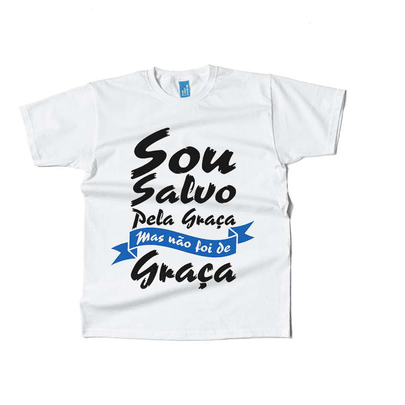 Camiseta Sou Salvo pela Graca